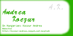 andrea koczur business card